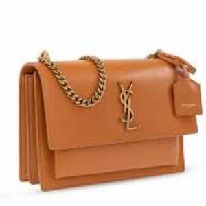 Yves Saint Laurent Caramel Leather Crossbody Bag
